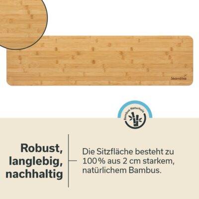 Skandika Tolja Bambus Sitzbank – Set von 2
