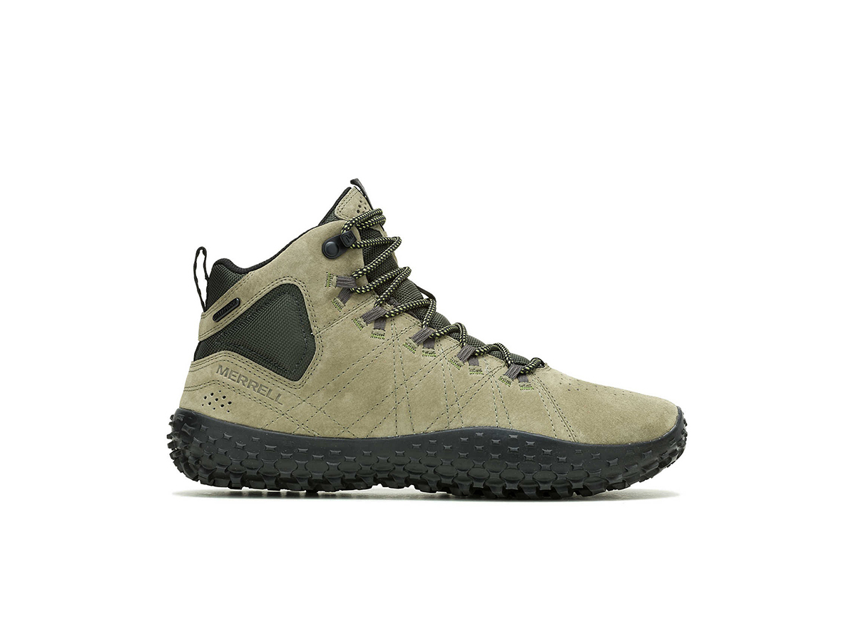 Merrell Wrapt Mid Barefoot Herren-Wanderschuhe – Olive/Black